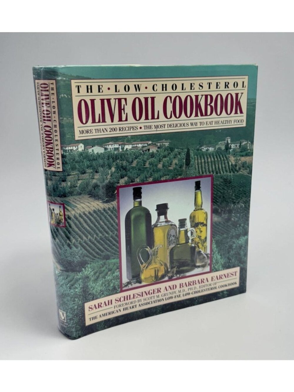 The Low-Cholesterol Olive Oil Cookbook Sarah Schlesinger 90s Recipes 1st Edition